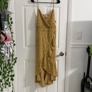Floral Yellow Midi Dress XXXL (21)
